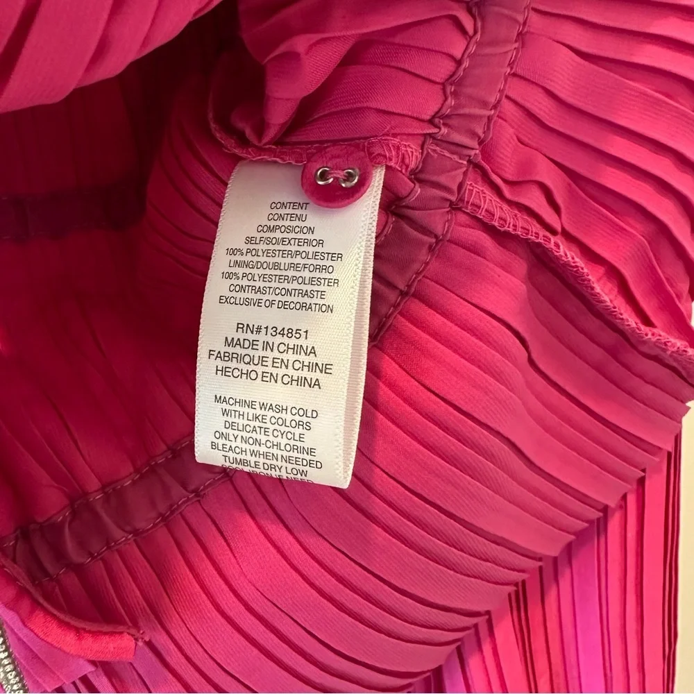 WAYF Payton Pink Tie Front Top Long Sleeve Blouse Women's Cardigan Rhinestone - Picture 15 of 16